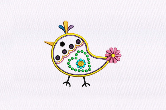 Crafted Yellow Bird Embroidery Design Review
