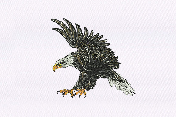 Descending Eagle Design Review for Seasonal Embroidery