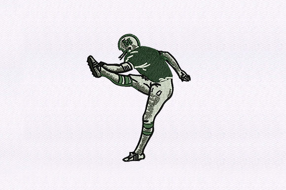 Energetic Football Player Embroidery Review
