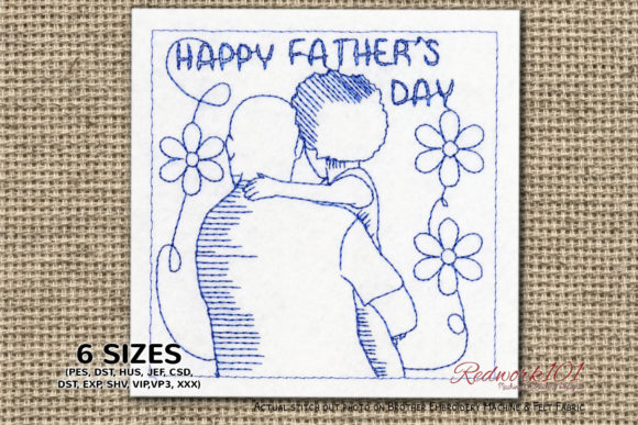 Fathers Day Greetings Redwork Review