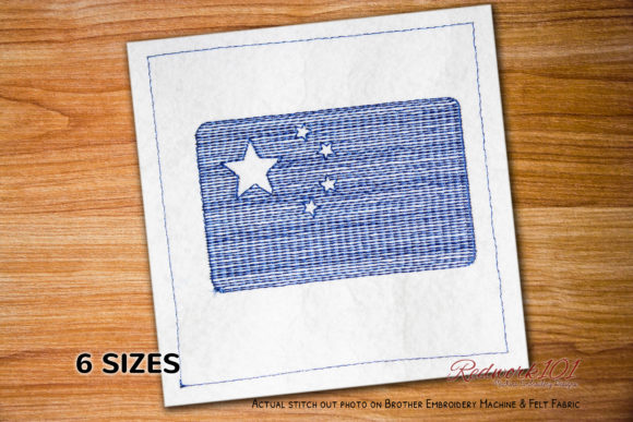 Flag of China Redwork Embroidery Design Review
