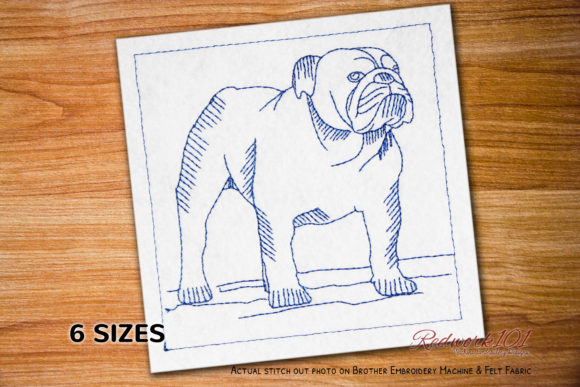 Hard Looking Bulldog Design Review for Seasonal Embroidery