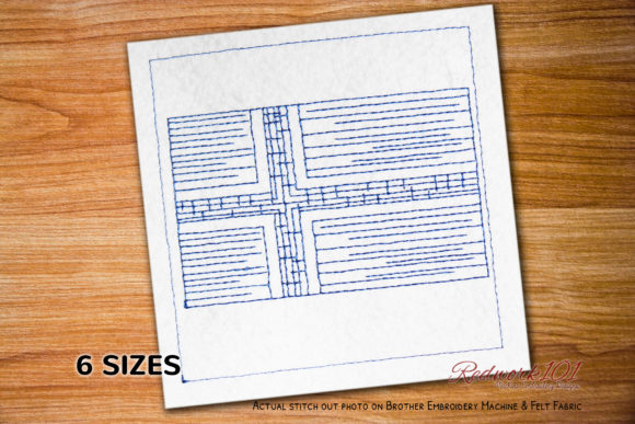Iceland Flag Lineart Embroidery Review