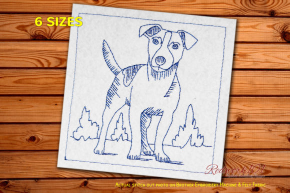 Jack Russell Terrier Redwork Embroidery Review