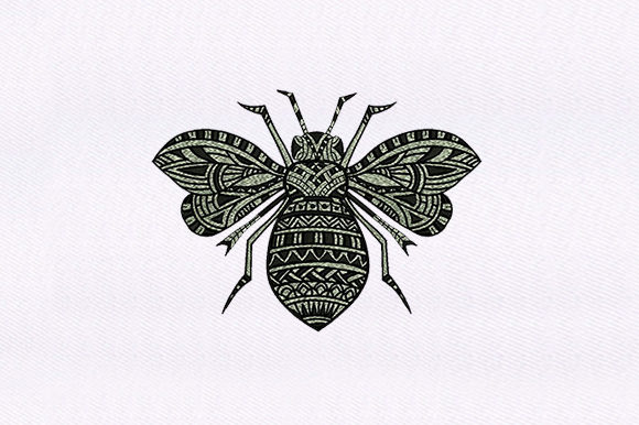 Monotone Bee Embroidery Design Review