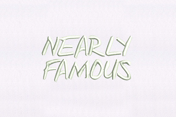 Nearly Famous Text Embroidery Design Review