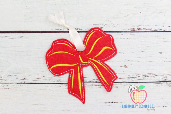 Red Gift Bow Ornament Review for Craft Fairs
