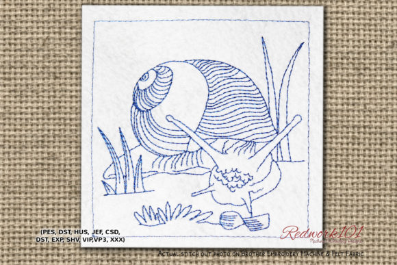 Roman Snail Redwork Design Review
