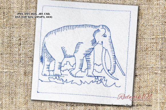 Straight-Tusked Elephant Embroidery Review
