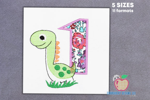The Dinosaur in Green Color Applique Review